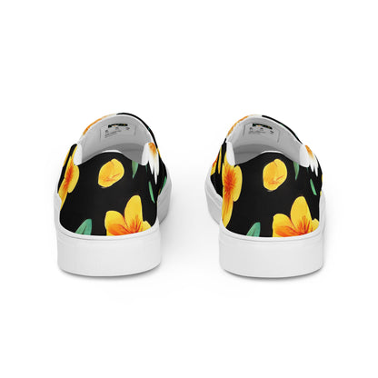 Women's Slip-On Canvas Shoes - Sunlit Blossoms