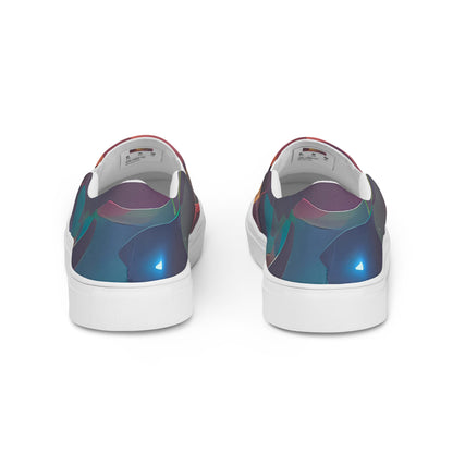 Women's Slip-On Canvas Shoes - Galactic Doodle