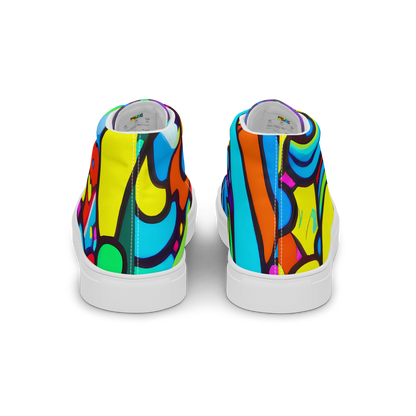 Men's High Top Canvas Shoes - Chromadoodle Junction