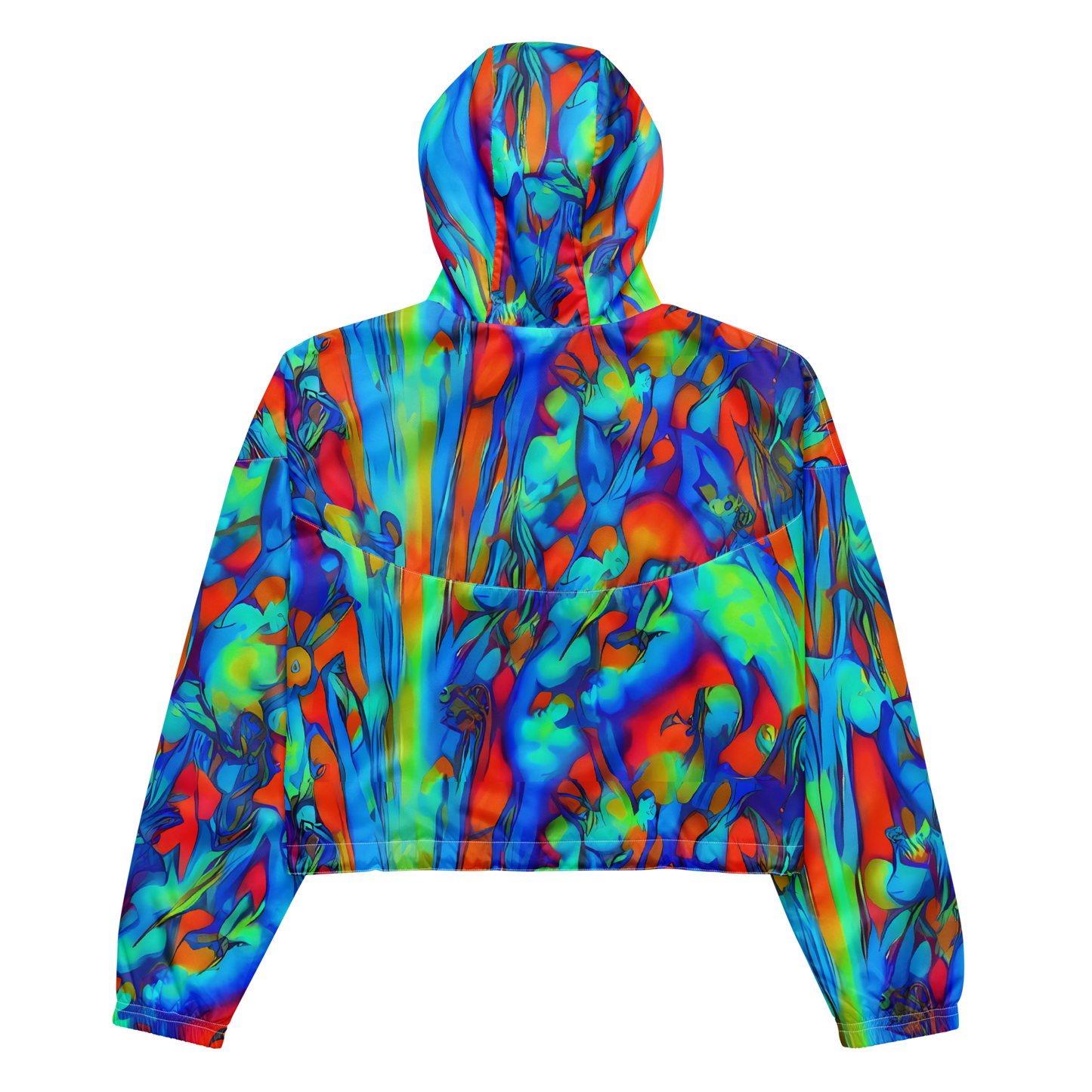 Women's Cropped Windbreaker - Vivid Virtuoso