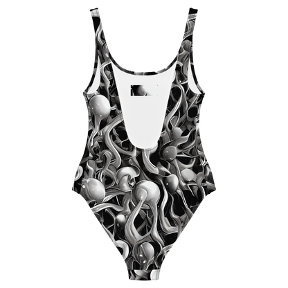 One-Piece Swimsuit - Fluid Monochrome