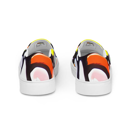 Women's Slip-On Canvas Shoes - Cubist Carousel