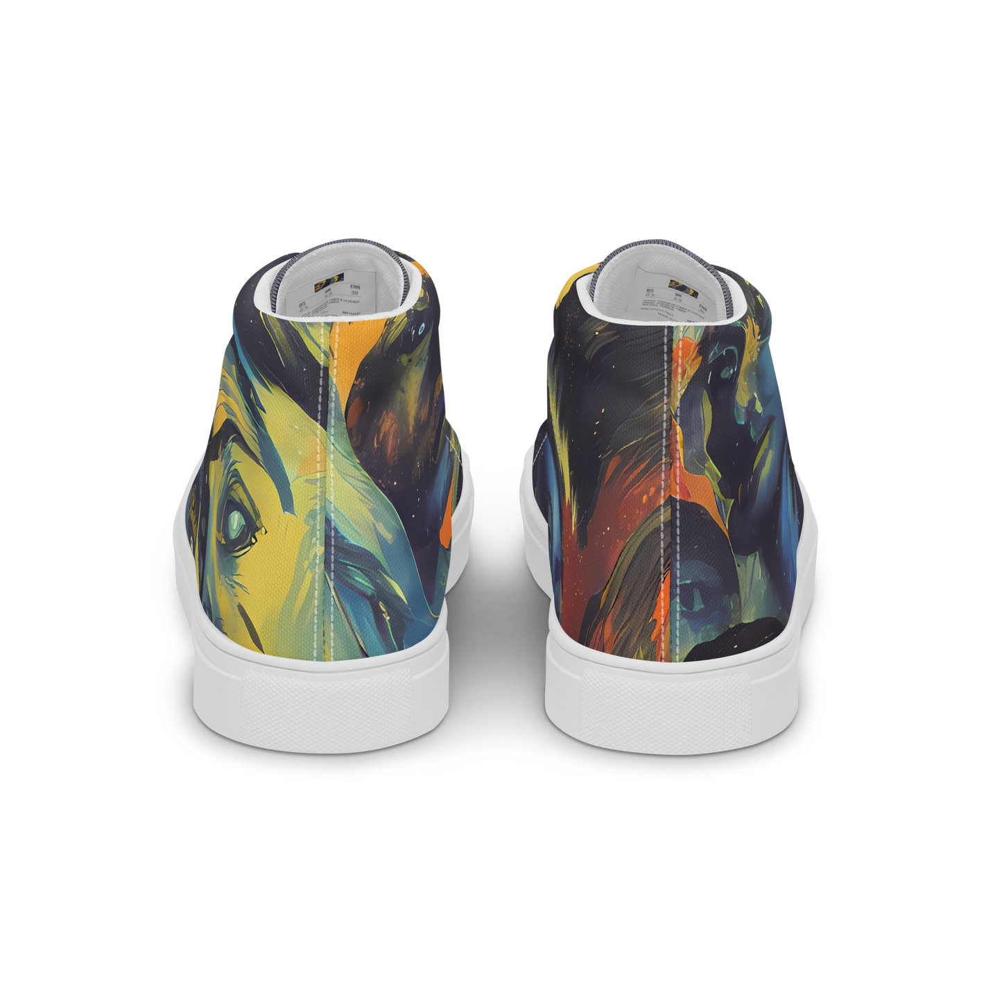 Men's High Top Canvas Shoes - Vivid Visage