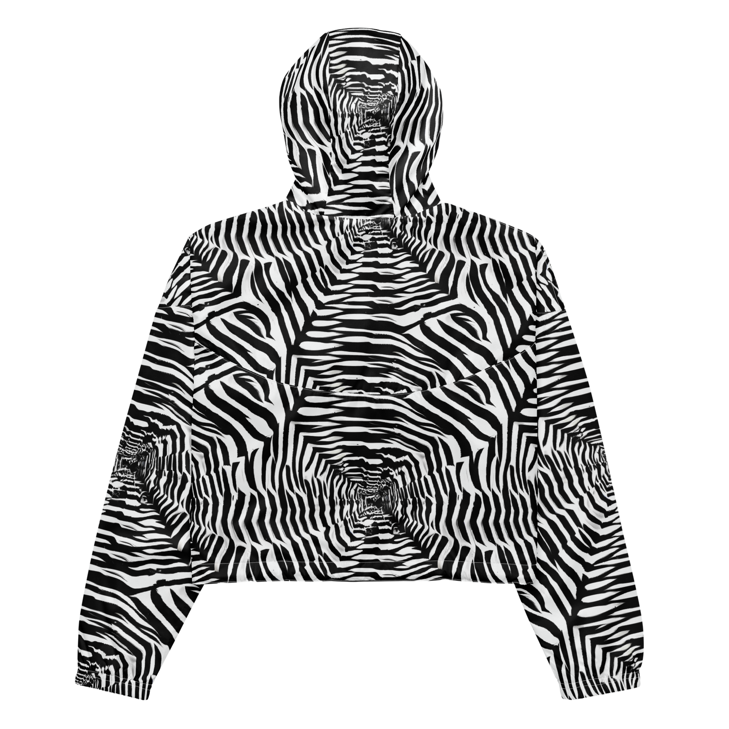 Women's Cropped Windbreaker - Shadowed Illusions