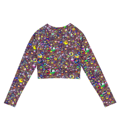 Long Sleeve Crop Top - Eyes of Enchantment