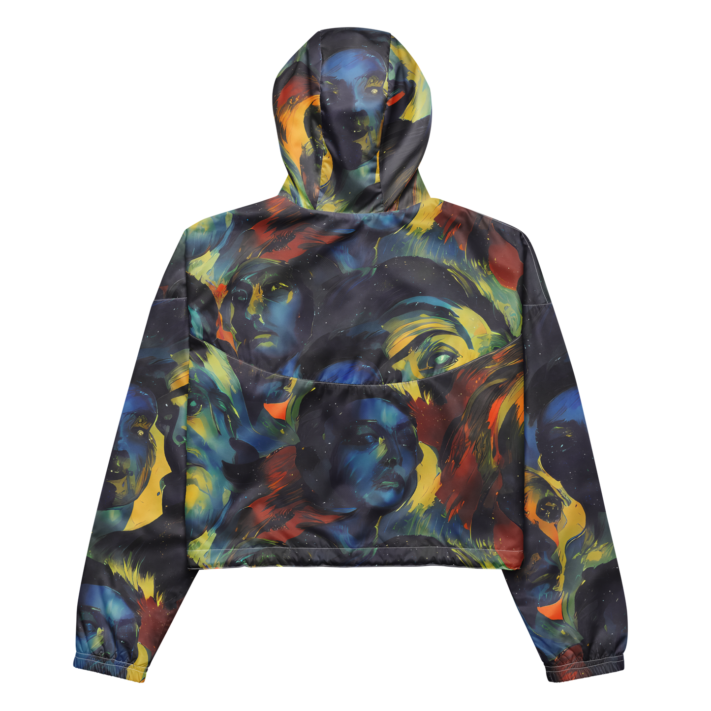 Women's Cropped Windbreaker - Vivid Visage