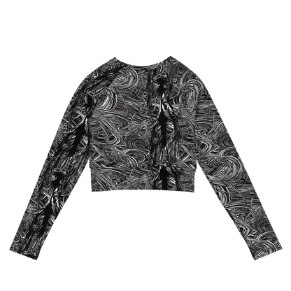 Long Sleeve Crop Top - Mesmeric Tangles