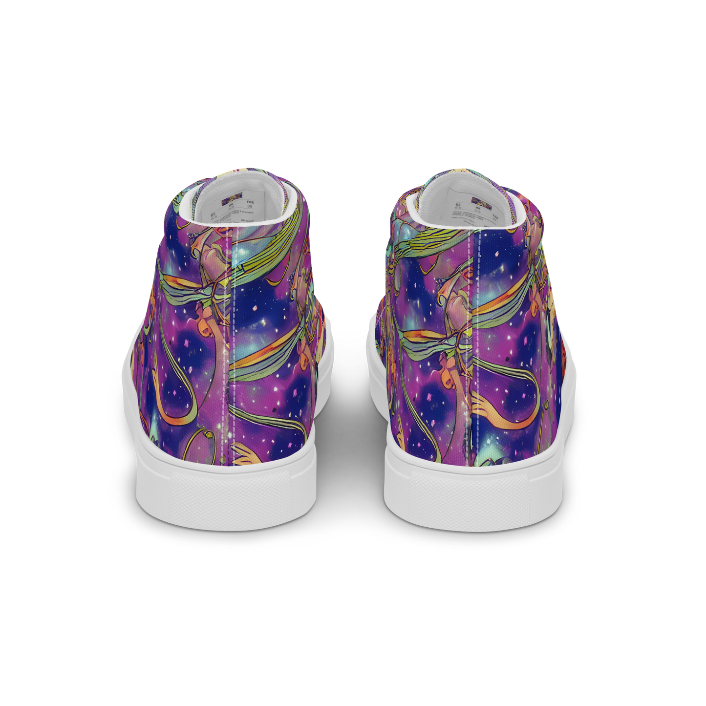 Men's High Top Canvas Shoes - Spiral of Stardust