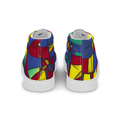 Women's High Top Canvas Shoes - Vibrant Vexation