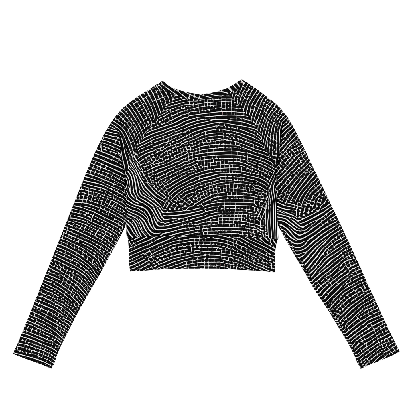 Long Sleeve Crop Top - Zenith Stripes