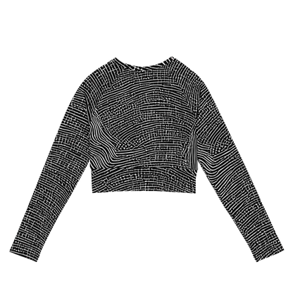 Long Sleeve Crop Top - Zenith Stripes