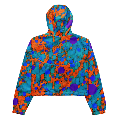 Women's Cropped Windbreaker - Intergalactic Rhythms