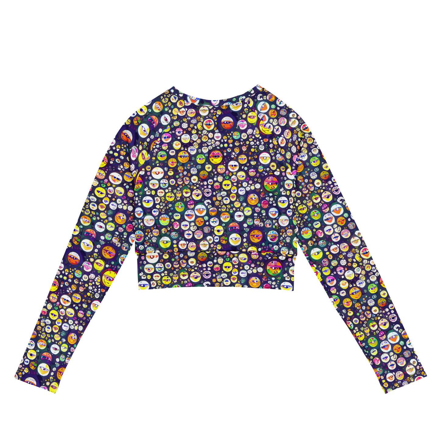 Long Sleeve Crop Top - Whimsical Eyescape