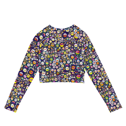 Long Sleeve Crop Top - Whimsical Eyescape