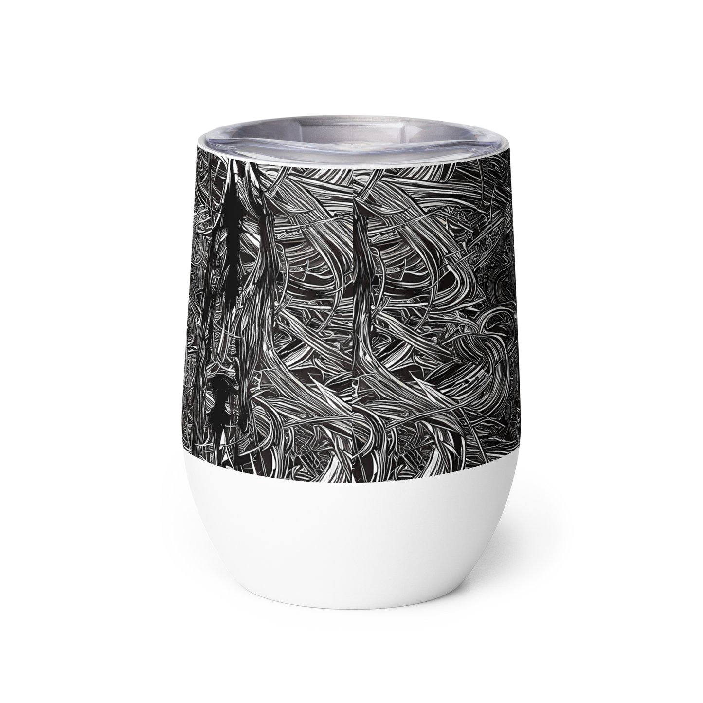 Wine Tumbler - Mesmeric Tangles