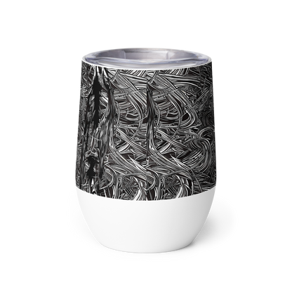 Wine Tumbler - Mesmeric Tangles