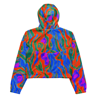 Women's Cropped Windbreaker - Childish Strokes