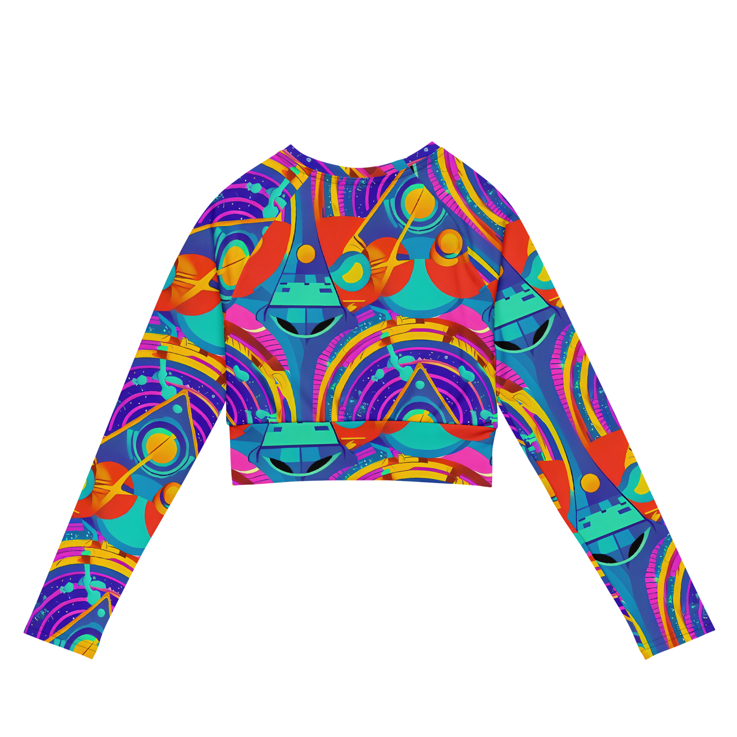 Long Sleeve Crop Top - Blast of Color