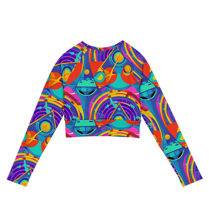 Long Sleeve Crop Top - Blast of Color