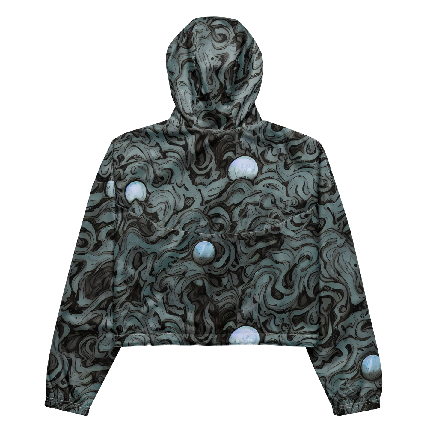 Women's Cropped Windbreaker - Caruso Swirl