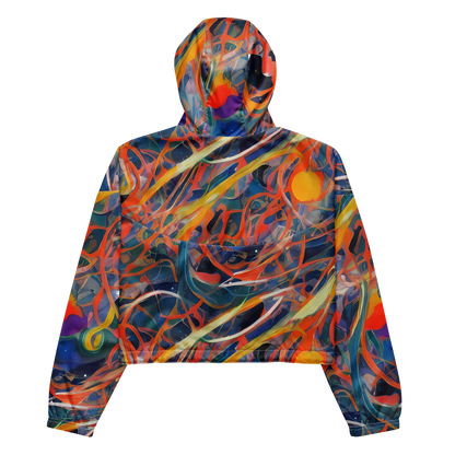 Women's Cropped Windbreaker - Vivid Tangle