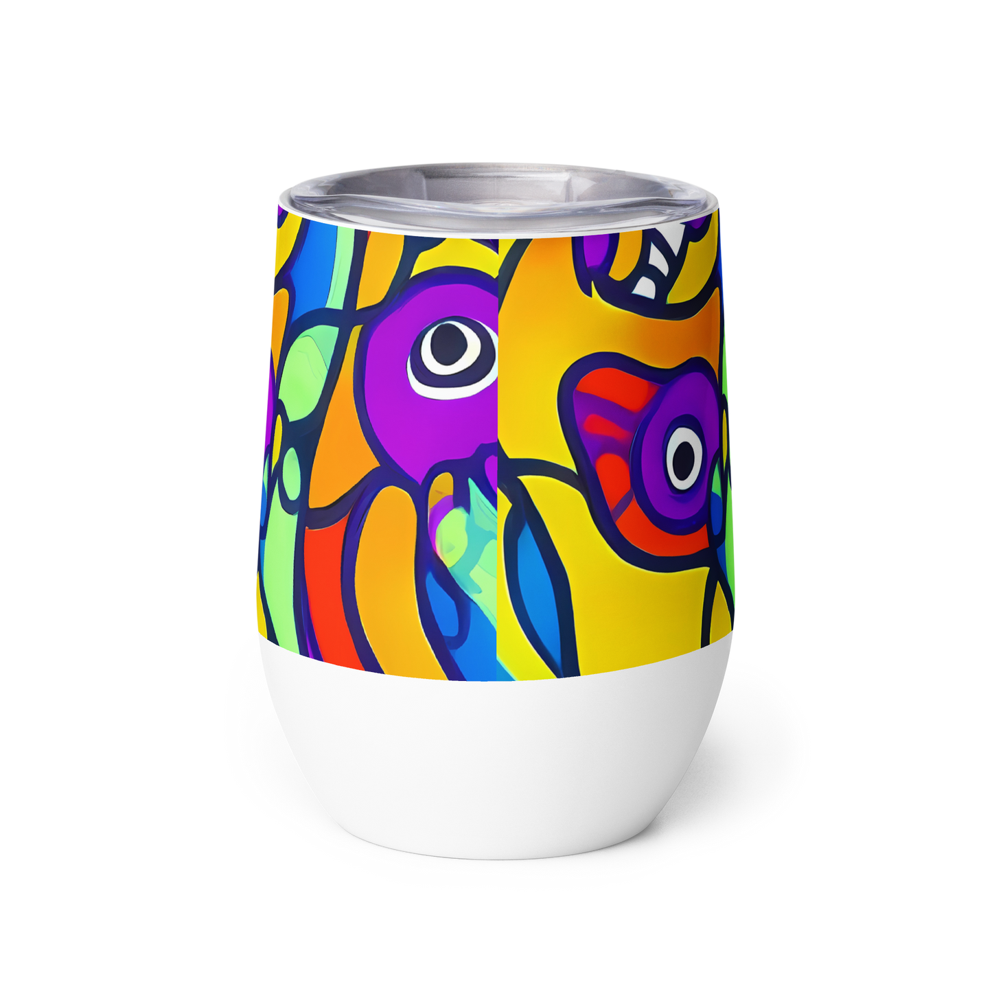 Wine Tumbler - Kaleido Fish