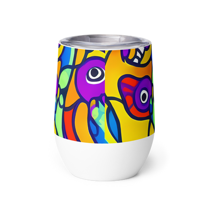 Wine Tumbler - Kaleido Fish