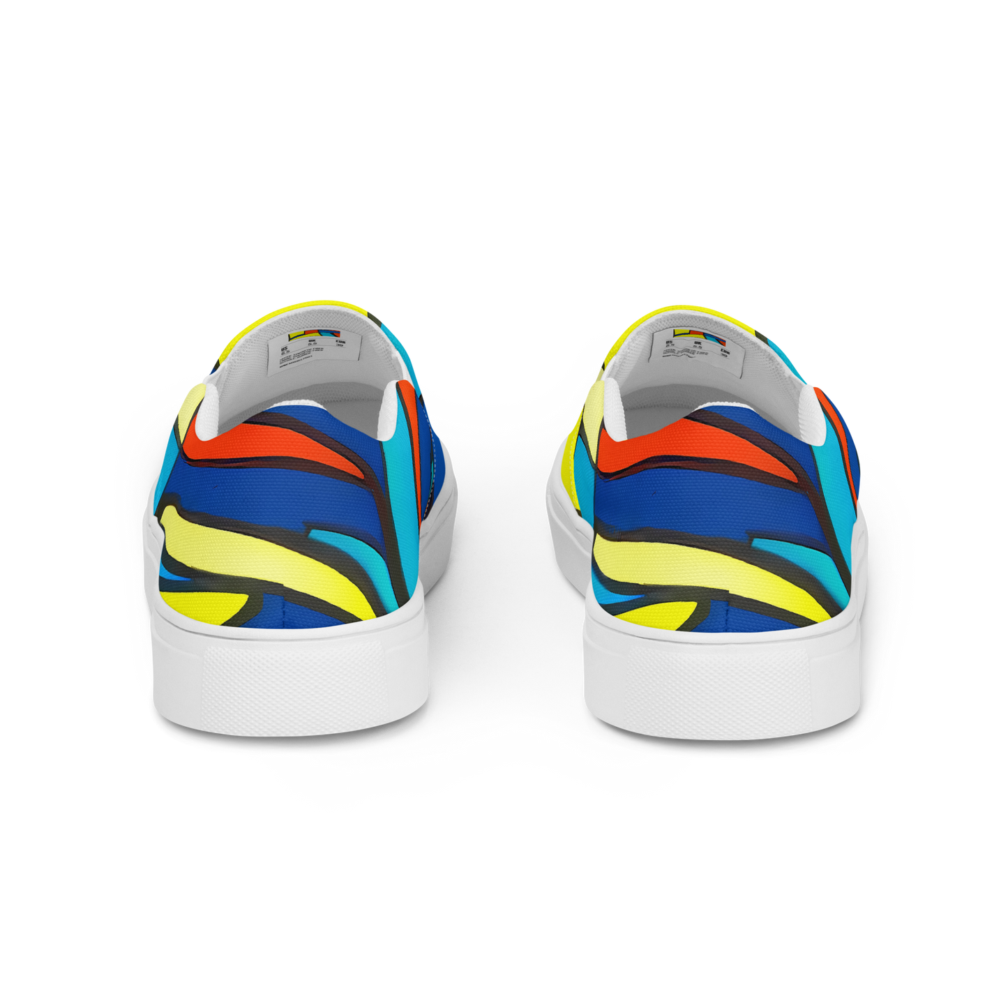 Women's Slip-On Canvas Shoes - Neon Fractals