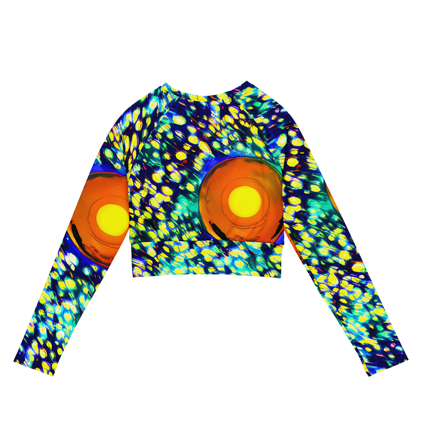 Long Sleeve Crop Top - Illuminated Whirl