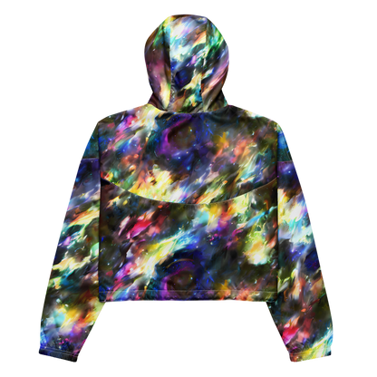 Women's Cropped Windbreaker - Emilia's Nebula