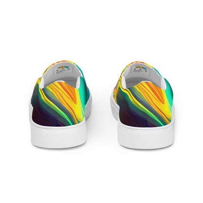 Women's Slip-On Canvas Shoes - Flameflow Artistry