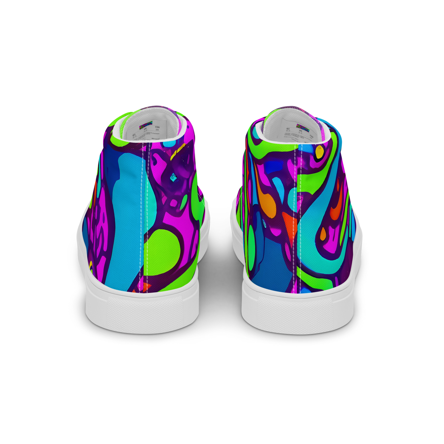 Men's High Top Canvas Shoes - Funky Vortex