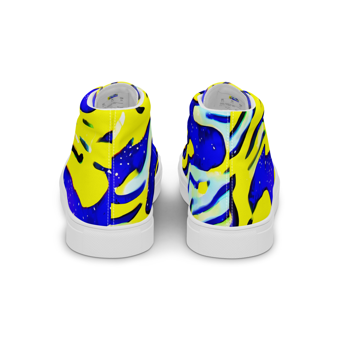 Men's High Top Canvas Shoes - Electric Horizon