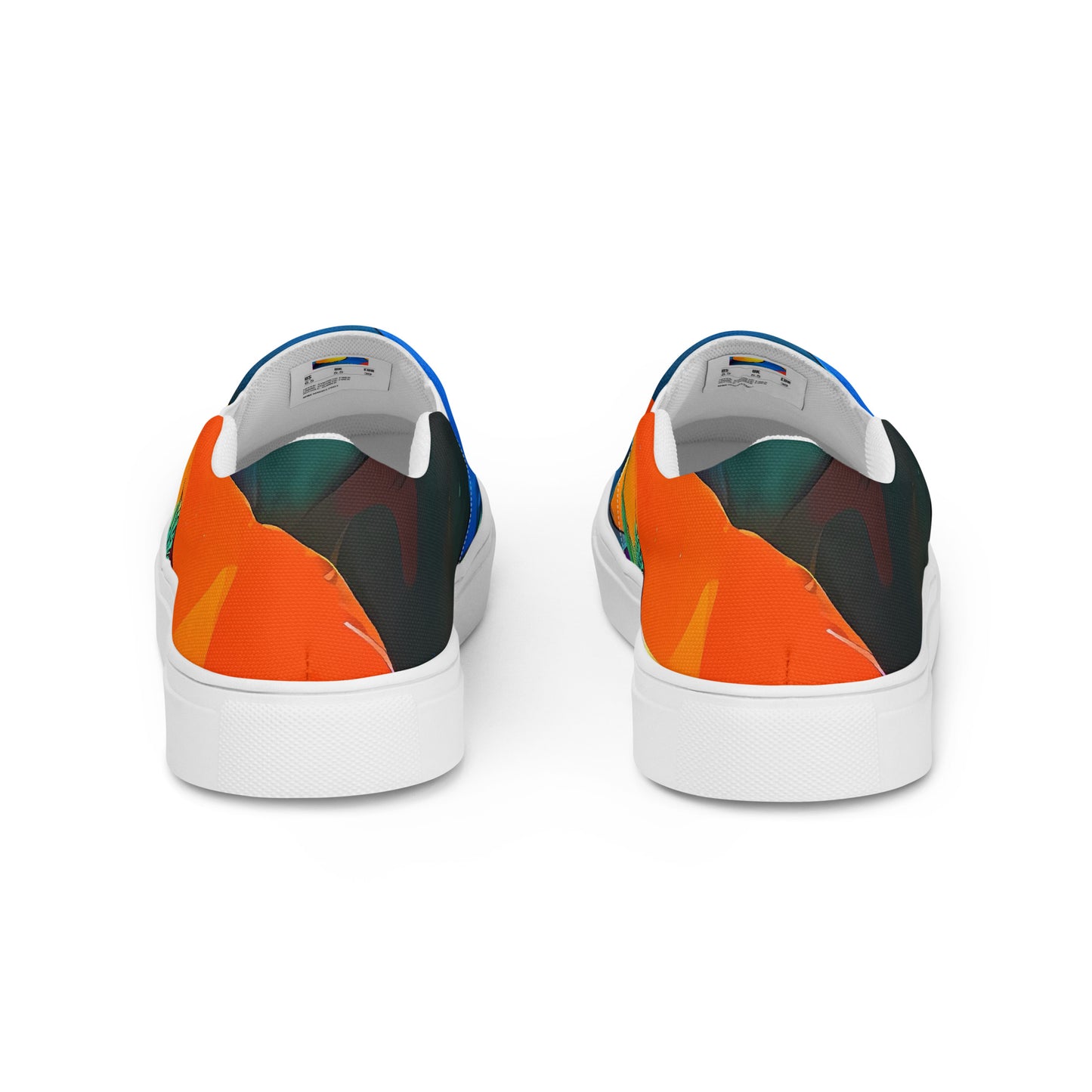 Women's Slip-On Canvas Shoes - Galactic Jigsaw