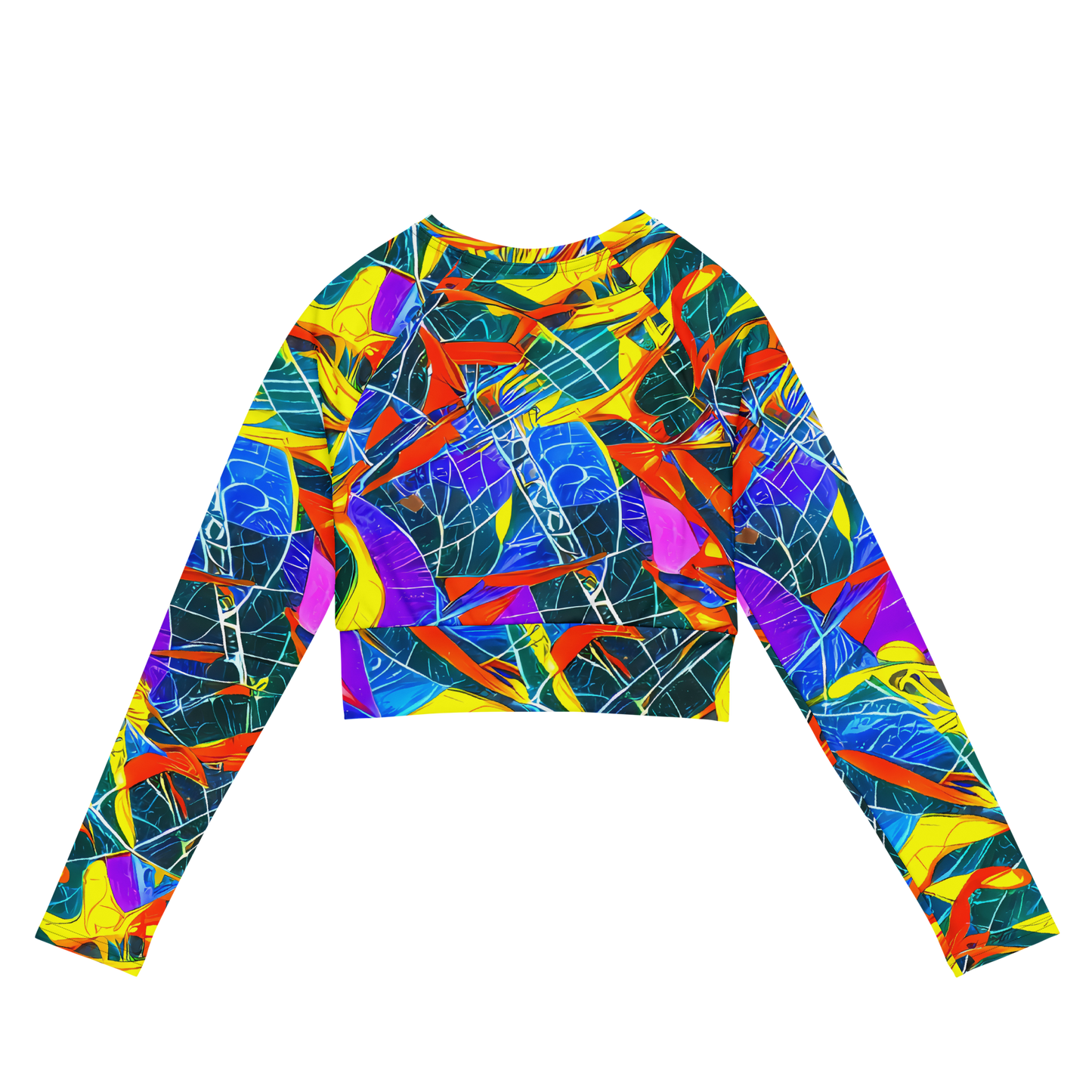 Long Sleeve Crop Top - Arkhipov Waves