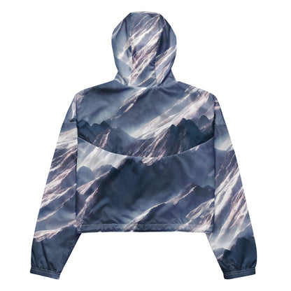 Women's Cropped Windbreaker - Frosted Zenith