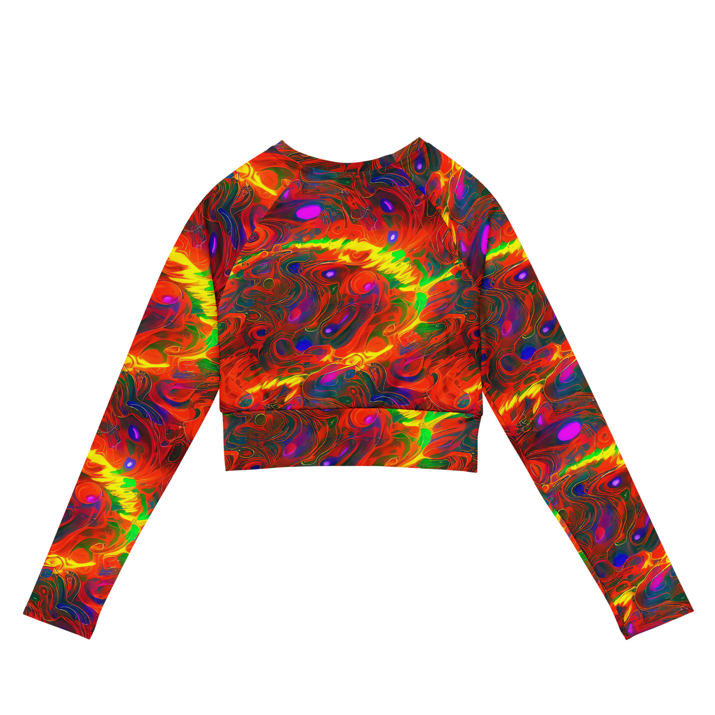 Long Sleeve Crop Top - Blampied Blaze