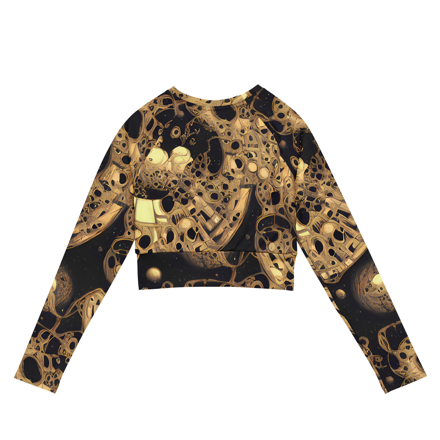 Long Sleeve Crop Top - Baroque Orbit