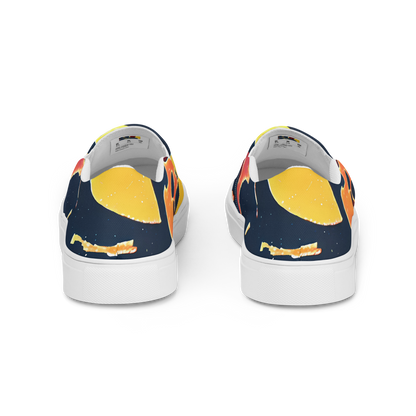 Women's Slip-On Canvas Shoes - Sunset Silhouette