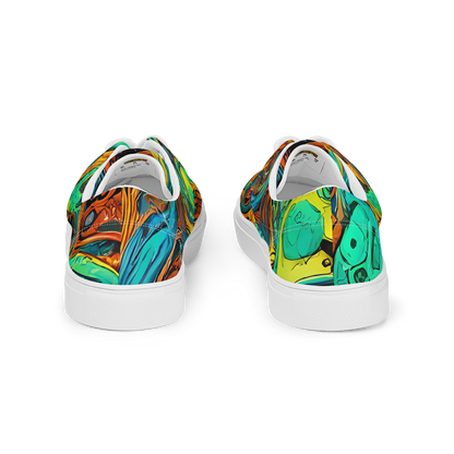 Men's Lace-Up Canvas Shoes - Flaming Mirage