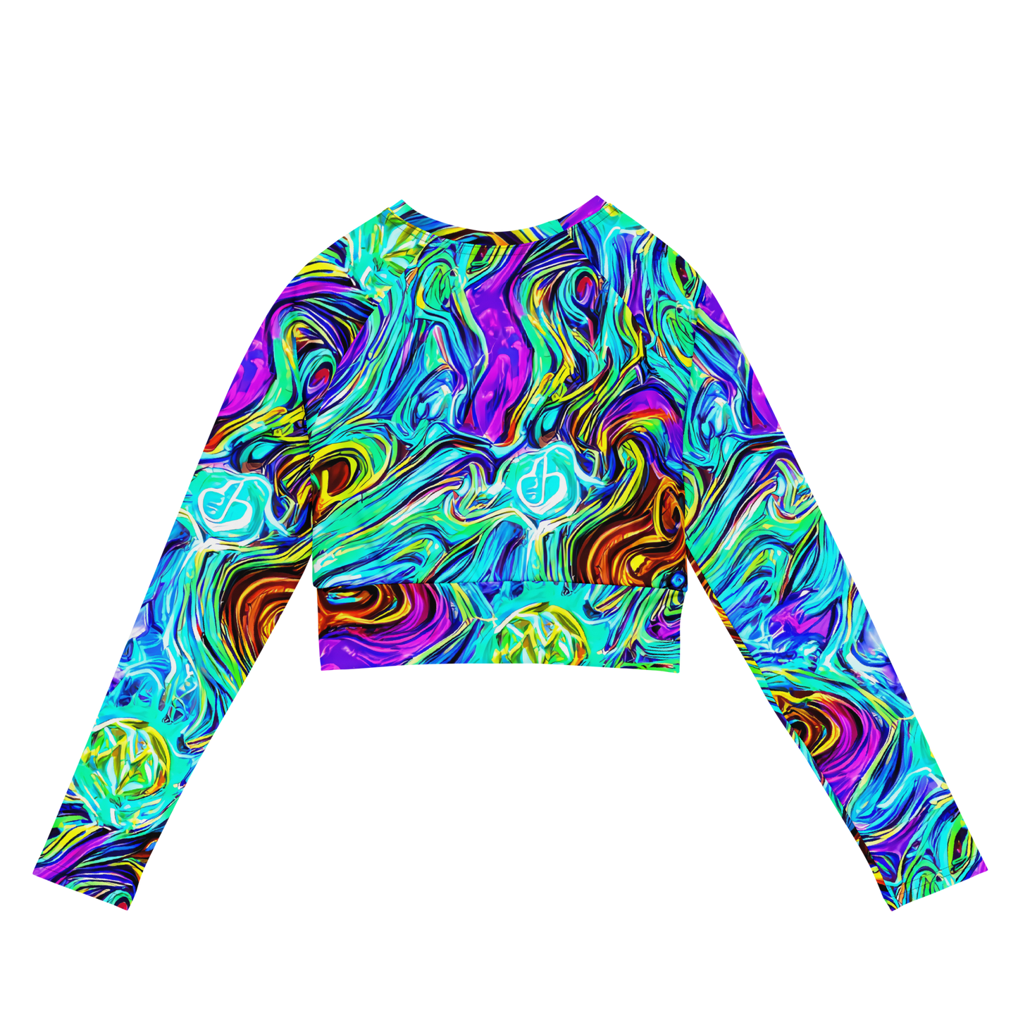 Long Sleeve Crop Top - Mystic Iridescence