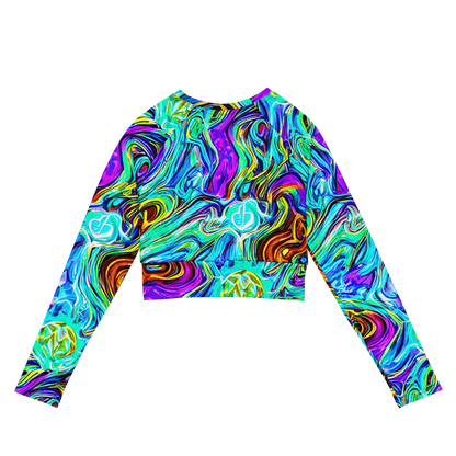 Long Sleeve Crop Top - Mystic Iridescence