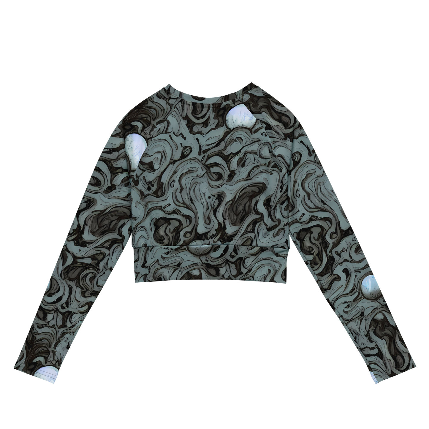 Long Sleeve Crop Top - Caruso Swirl