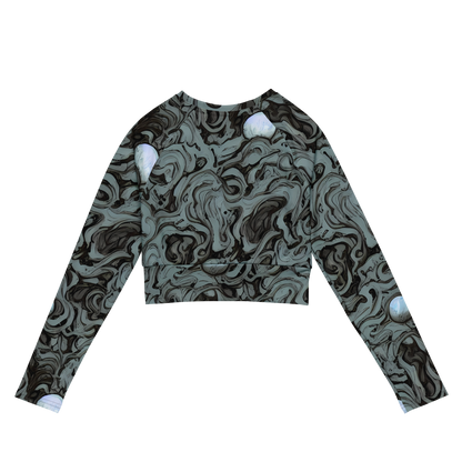 Long Sleeve Crop Top - Caruso Swirl
