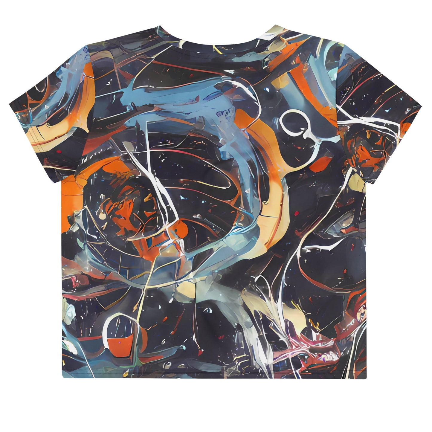 Crop Tee - Neo-Splash Labyrinth