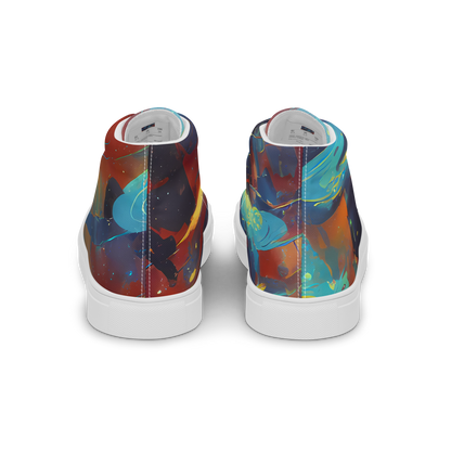 Men's High Top Canvas Shoes - Journey Through Infinity