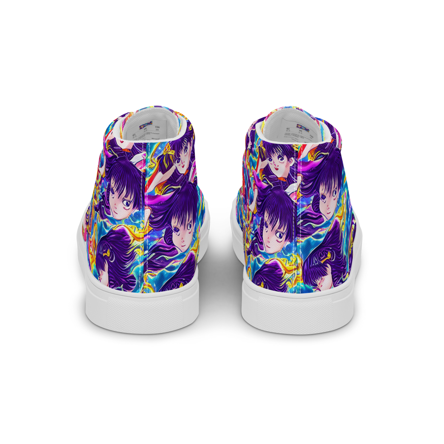 Women's High Top Canvas Shoes - Aquatic Whim