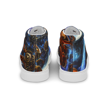 Men's High Top Canvas Shoes - Pimenov's Cosmos