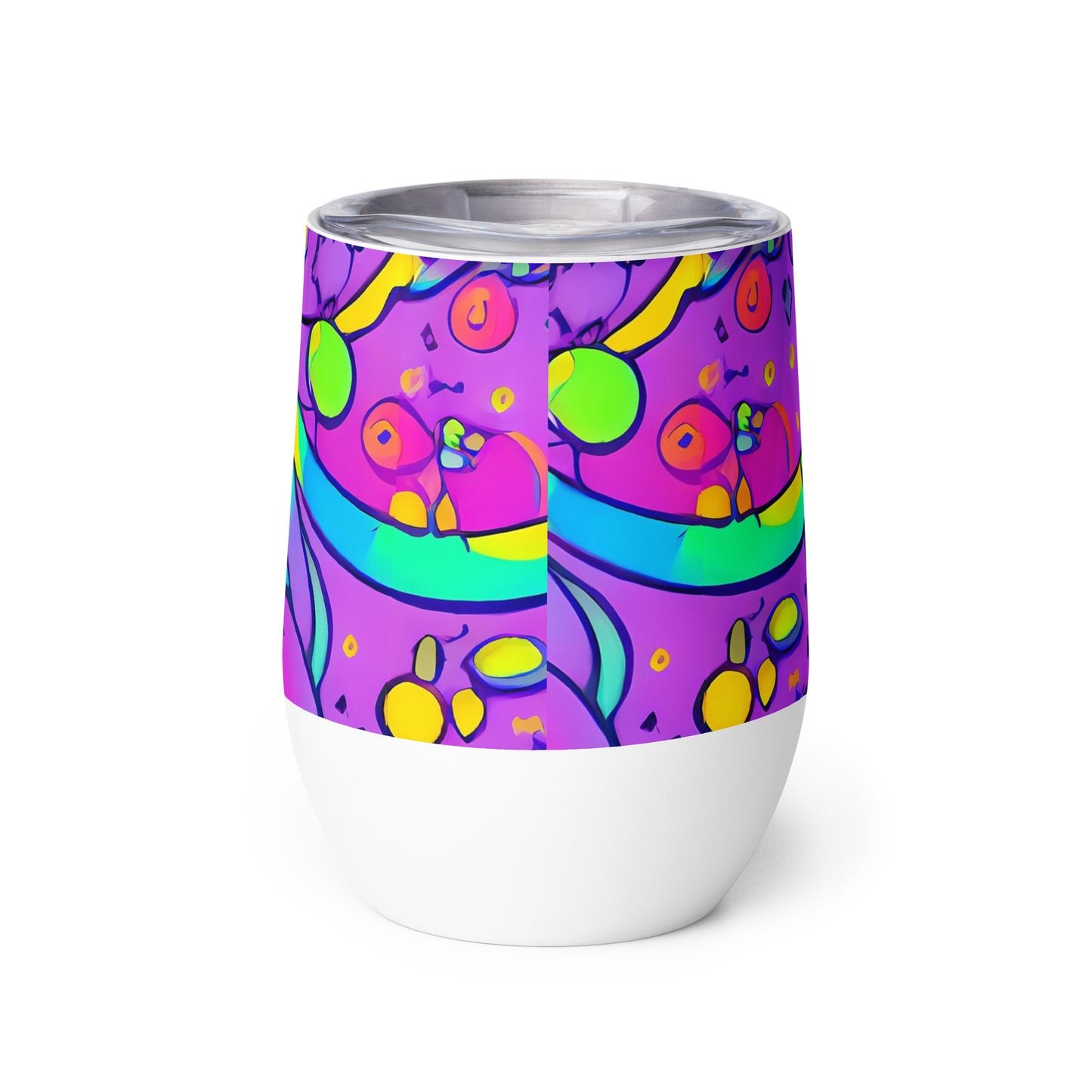 Wine Tumbler - Neon Galaxy Whirl