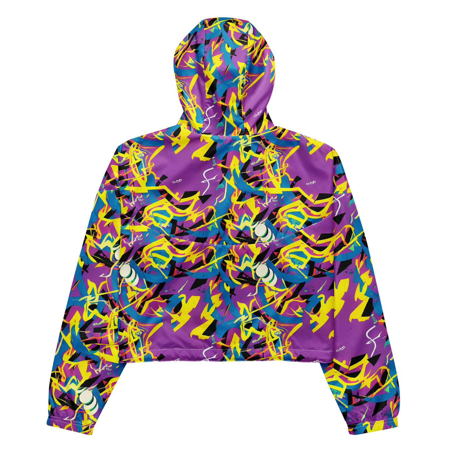 Women's Cropped Windbreaker - Galactic Sprawl